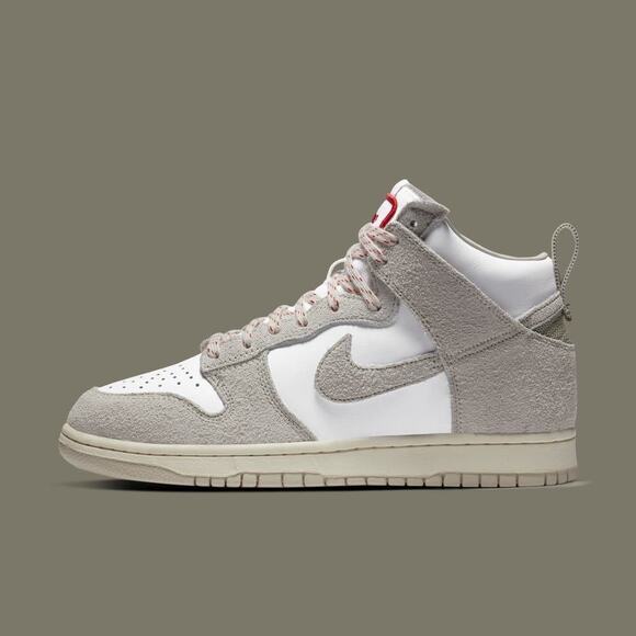 Nike Dunk High Notre Light Orewood Brown White Red Sneakers Men’s Size 10 - Picture 2 of 16